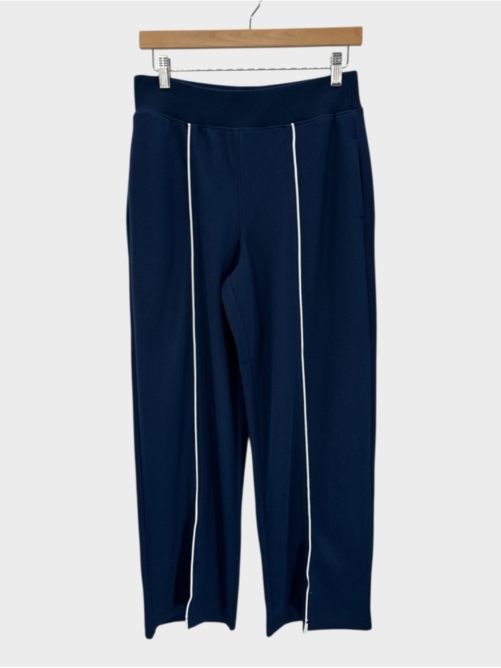 Spanx AirEssentials Pique Straight Leg Pant Timeless Navy Athleisure Travel‎ MP
